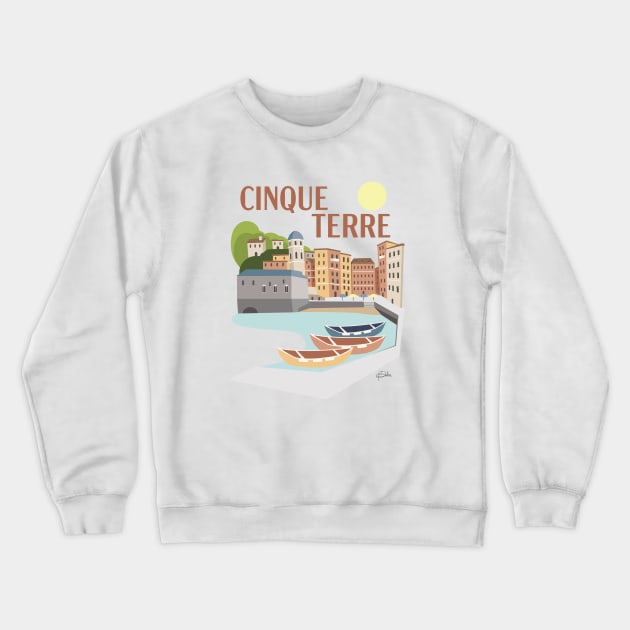 Cinque Terre Crewneck Sweatshirt by PatrickScullin